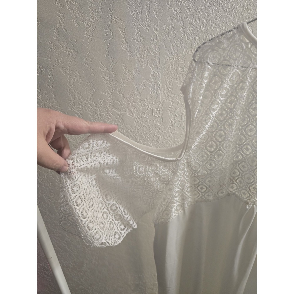 Highness Plus Size White 3xl Dress Top Lace Detail Long - Picture 4 of 4